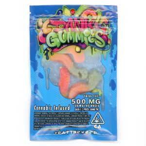 Dank Gummies - Full Spectrum Shatter THC Infused Neon Worm Sour Gummy - 500 mg