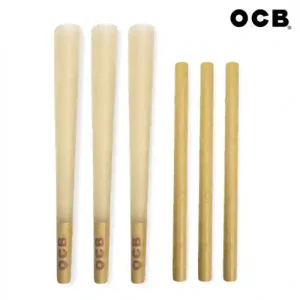 OCB Organic Hemp Pre-Rolled Rolling Paper Cones Slim Size (98mm)