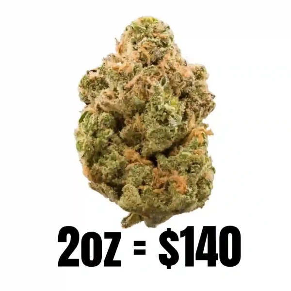 Close-up of Oreoz cannabis strain buds, neon-green with purple hues and frosty trichomes.