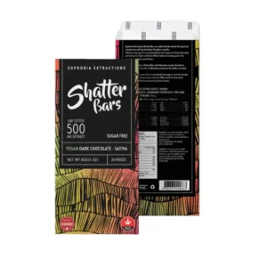 Vegan Dark Chocolate Sativa 500mg Shatter Bar